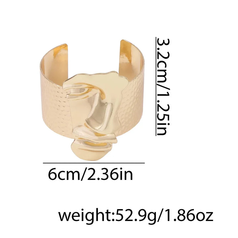 Light Weight 3 Piece Luxury Art Phantom Drama Earring Necklace & Ring