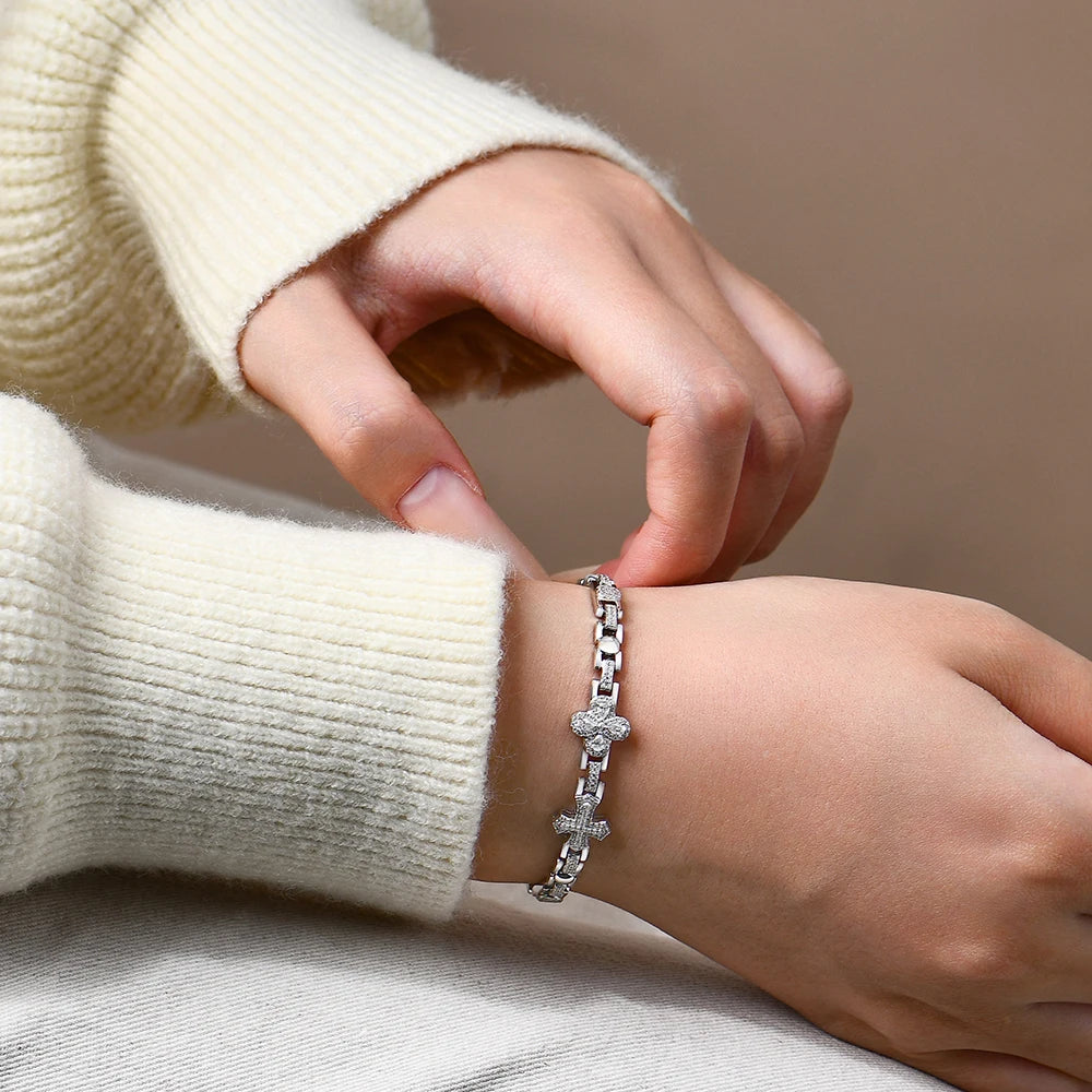 VVS1 D Color Moissanite 13.3 Grams GTC Certified Bracelet