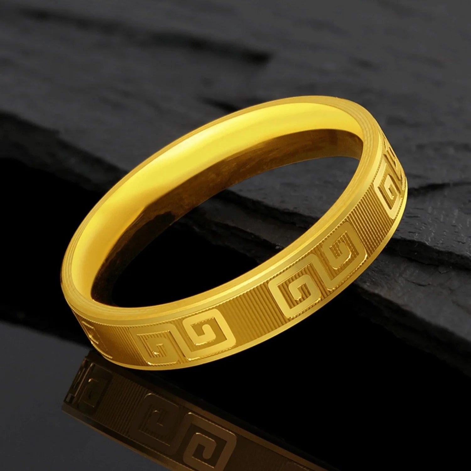 999.9 24KT Yellow Gold Pure Certified Greek Unisex Wedding Bands