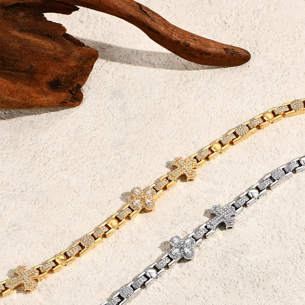 VVS1 D Color Moissanite 13.3 Grams GTC Certified Bracelet